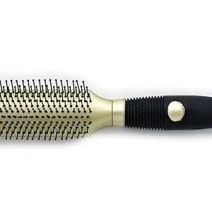 Professional Mini Paddle Hair Brush || Nylon Bristles Flat Hair Brush for Men & Women (Silver)