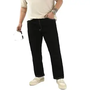 Urbano Plus Men's Straight Fit Washed Jeans Stretchable