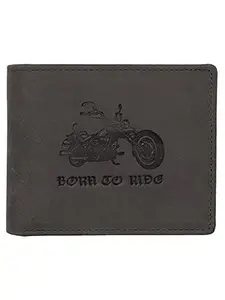 WildHorn Grey Leather Men's Wallet (WHEW5001GREYHUNTER)