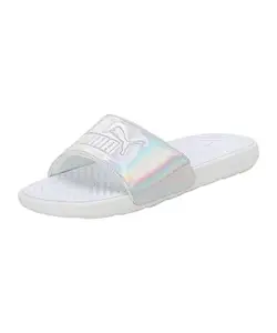 Puma Womens Cool Cat Distressed Wns Silver-White Slide - 3 UK (38672201)