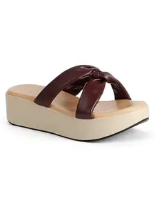Carlton London Women Sandal,Wine,UK-3