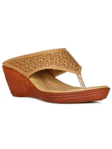 Bata Women's Wedge Heel Sandal - YELLOW (3 UK) (6718349)