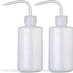 Salco Wash Bottles - 2pcs 250ml Safety Wash Bottle Watering Tools, Economy Plastic Squeeze Bottle for Medical Label Tattoo Supplies Green Soap Cleaning Washing Bottle