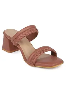 ICONICS Women Heeled Sandals,Pink,36