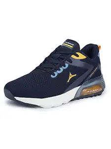 ABROS Men's Deccan ASSG1203 Sports Shoes -Navy/Mustard-9UK