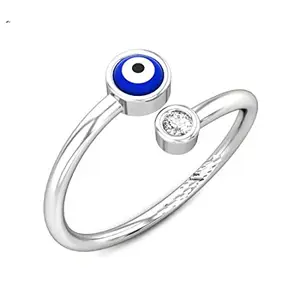 PDY FASHION Unisex Adjustable Finer Rings For Girls women Stainless Steel Plated Brass Evil Eye Finger Ring pack of 1 (19)