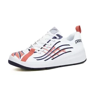 Plaeto Nova Unisex Sports Shoes White/Navy Blue, 11 UK