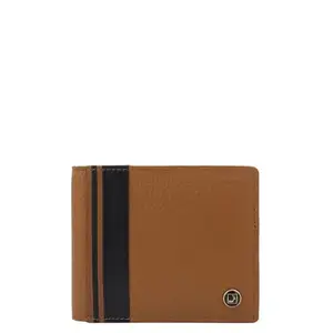 Da Milano RFID Protected Leather Wallet for Men with Card Slot - Brown