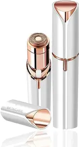 Shree Salasar Shine Women Hair Removal Touch Epilator Wax Electric Hair Removal Painless Lipstick Shaving Razor Eyebrow Face Lip Nose Chin Hair Removal Machine (White)_A10
