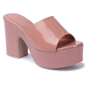 ZAPATOZ Women's Pink Block Heels Sandals