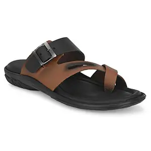 SHOE DAY Genuine Leather SLIPPERS FOR MENSL9599BLK