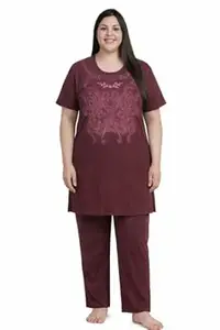 In Love Women's Plus Size Cotton Long-line Chest Print T-Shirt with Pocket