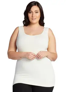 SHAPERX Women's Cotton Sleeveless Camisole Slip Spaghetti Plus Size Pack of 1