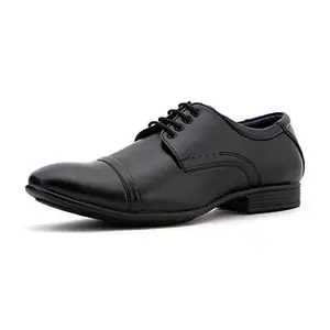 Khadim's Synthetic Leather PVC Sole Solid Black Formal Shoe for Men - Size 7