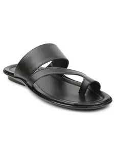 Liberty Coolers COOL99 701 Casual Flat Sandal For Men With PU Sole | Stylish and Comfortable | Durable Summer Footwear for Outdoor Indoor | Lightweight Cushioned Footbed (Black 42 EU)