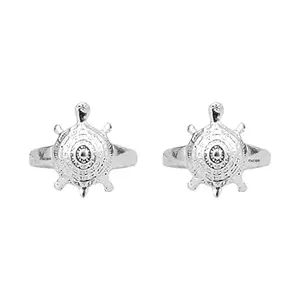 ELOISH Sterling Silver Pair of Beautiful Turtle Toe Rings Pair. 92.5% Pure Silver Tortoise Toe Rings for Women.