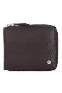 Allen Solly Men Brown Textured Leather Wallet
