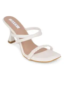 Elle Women's White Sandals-7 Kids UK (EL-MU-W-120)
