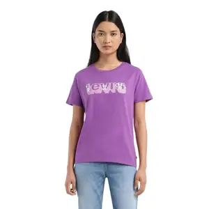 Levi's Women's Regular Fit T-Shirt (23771-0509_Purple