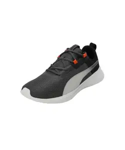 Puma Mens Fast Wanderer Dark Coal-Black-Silver-Rickie Orange Running Shoe - 11 UK (31076102)