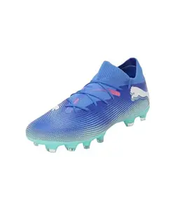 Puma Womens Future 7 Match FG/AG WN's Bluemazing-White-Electric Peppermint Football Shoe - 8 UK (10793201)