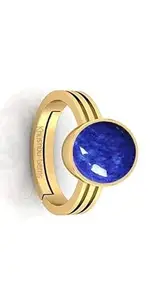 KRGEMS Natural 7.25 Ratti Lab Certified Lajward Lajwart Lapis Lazuli Stone Gemstone Ring with Lab Certificate