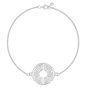 GIVA 925 Silver Circular Pattern Bracelet Rakhi| Raksha Bandhan Rakhi for Men| With Certificate of Authenticity and 925 Stamp