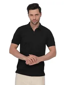 Tide & Sail Mens Stylish Polo T Shirts for Men Plain Polo T Shirt Man Solid Casual T Shirt with Comfortable Fit for All-Day Wear