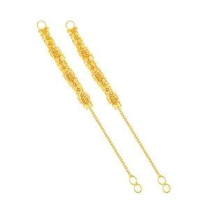 arch fashion Traditional Micron Gold Plated Kan Chain Earrings For Women And Girls ERG2267