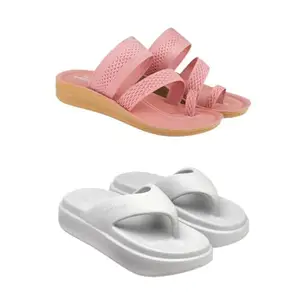 SPORTER Extra Soft Classic Casual wear with Flexibility Technology Heel Combo for Women's/Girl's(6142+6108)(5) Multicolor