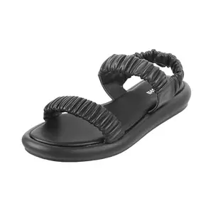 Mochi Women Black Casual Synthetic Sandals Uk/6 Eu/39 (33-240)