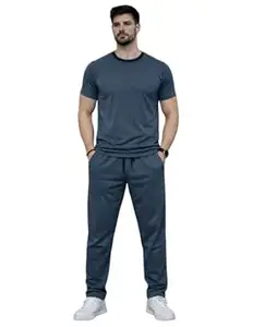 Mack Jonney Men's Polyester Lycra Tracksuit | Lightweight Sports & Gym Wear | Comfortable Running & Training Track Suit for Men-MJ-184