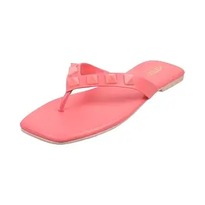 Mochi Womens Synthetic Pink Slippers (Size (5 UK (38 EU))