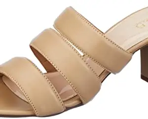 Inc.5 Women Beige Block Heel Thong Sandal