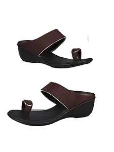WalkTrendy Womens Synthetic Brown Open Toe Heels - 6 UK (Wtwhs491_Brown_39)