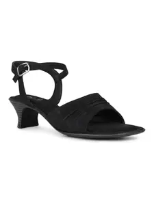 Inc.5 Womens Black Casual Open toe Kitten Heel Sandals