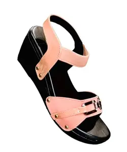 Heel Pink Light weight Comfortable & Trendy stylish Soft fashionable sandal for women girls