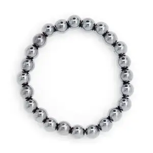 DEVAARA Original Certified Hematite Bracelet || 100% Natural Genstone of Grounding & Protection || Strength, Focus & Root Chakra Healing