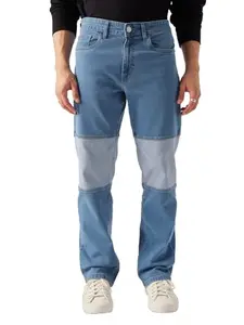 The Souled Store Men TSS Originals: Arctic Patch Jeans Blue