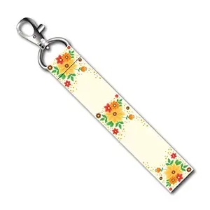 ISEE 360® Floral Design Lanyard Bag Tag with Swivel Lobster for Gift Luggage Bags Backpack Laptop Bags Travelers Students Worker L X H 5 X 0.8 INCH