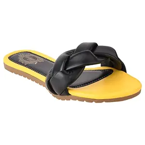 Shoetopia Casual Outdoor Comfortable Trendy Flats, Girls-TV-808-Black-EU36
