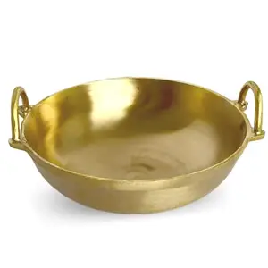 NUTRION Pure Bronze Kadai- 8 Inch Diameter Non-Stick Traditional Indian Cooking Pot With Health-Boosting Properties, 900 ML price in India.