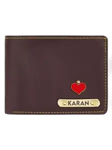 The Unique Gift Studio Men's Artificial Leather Personalized Wallet Gift for Men/Gift for Love/Gift for Husband - Brown Wallet