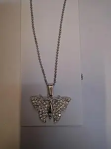 Fusion Kartz Special Deigner Pendant For Girls and Women Beautiful Butterfly With Silver Stones Stunned