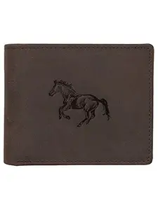 WildHorn Dark Brown Leather Men's Wallet (WHEW5003D.BROWNHUNTER)