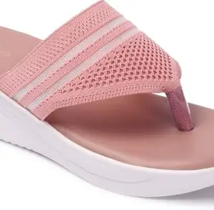 Picktoes PT-101 Women's Pink Synthetic Leather Casual Heel Sandal