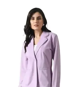 Womens' Lyocell Solid Formal Blazers Purple