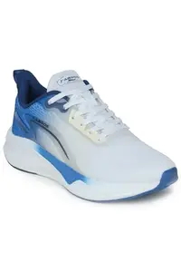 ABROS Frill-On Running Sports Shoes Breathable Upper Mesh with Eva Sole Memory Foam Insole Casual Walking & Gym Shoes for Mens (Offwhite/Teal 6)