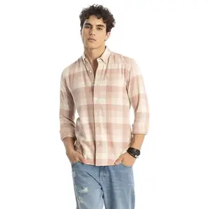 SNITCH Gripz Peach Checks Shirts