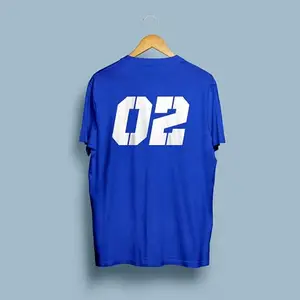 Mokfab #02, 100% Cotton Blue Round Neck Tshirt (X-Large)